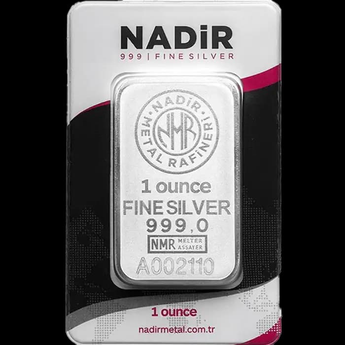 شمش نقره 50 گرمی