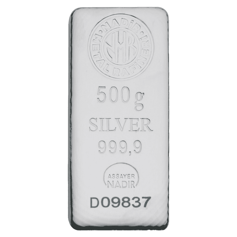 شمش نقره نیم کیلویی